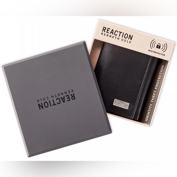 Kenneth Cole Reaction Other - NWT🖤Men's Nappa Leather Extra-Capacity Tri-Fold Wallet